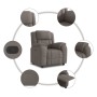 Sillón reclinable de tela gris taupe | Foro24.es | Tu tienda online para hogar, jardín y más Foro24.es