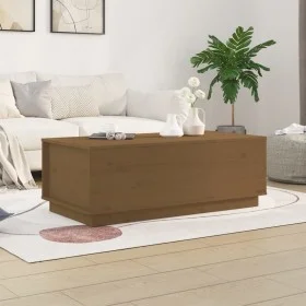 Solid pine honey brown coffee table 100x50x35 cm by vidaXL, Coffee table - Ref: Foro24-813423, Price: 82,03 €, Discount: %