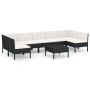 8-piece garden furniture set and black synthetic rattan cushions by vidaXL, Garden sets - Ref: Foro24-3094592, Price: 633,18 ...