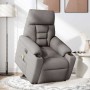 Sillón de masaje eléctrico reclinable elevable tela taupé