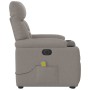 Sillón de masaje eléctrico reclinable elevable tela taupé