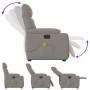 Sillón de masaje eléctrico reclinable elevable tela taupé
