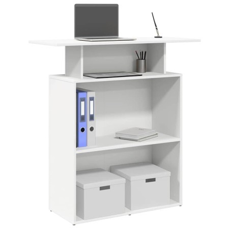 Mostrador de recepción blanco 100x40x104cm madera de ingeniería | Foro24.es | Tu tienda online para hogar, jardín y más Foro24.es