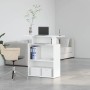 Mostrador de recepción blanco 100x40x104cm madera de ingeniería | Foro24.es | Tu tienda online para hogar, jardín y más Foro24.es