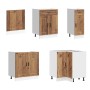 Mueble cocina Porto madera vieja 11 pzas madera contrachapada