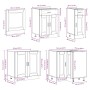 Mueble cocina Porto madera vieja 11 pzas madera contrachapada