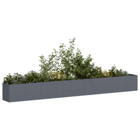 Jardinera de acero laminado en frío antracita 360x40x40 cm