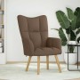 Sillón de relax de tela marrón