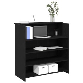 Mostrador de recepción roble negro 100x50x103,5 cm de , Escritorios - Ref: Foro24-3324161, Precio: 175,45 €, Descuento: %
