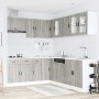 Mueble cocina Porto sonoma gris 11 pzas madera contrachapada