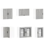 Mueble cocina Porto sonoma gris 11 pzas madera contrachapada