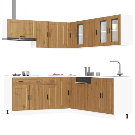 Mueble de cocina Porto 11 piezas artesanal roble de , Armarios de cocina - Ref: Foro24-3314940, Precio: 809,04 €
