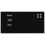 Pizarra magnética de pared vidrio templado negro 60x30 cm