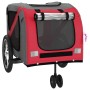 Remolque de bicicleta mascotas hierro tela Oxford rojo gris | Foro24.es | Tu tienda online para hogar, jardín y más Foro24.es