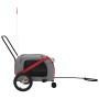 Remolque de bicicleta mascotas hierro tela Oxford rojo gris | Foro24.es | Tu tienda online para hogar, jardín y más Foro24.es