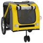 Remolque de bicicleta mascotas hierro tela Oxford amarillo gris | Foro24.es | Tu tienda online para hogar, jardín y más Foro24.es