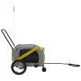 Remolque de bicicleta mascotas hierro tela Oxford amarillo gris | Foro24.es | Tu tienda online para hogar, jardín y más Foro24.es