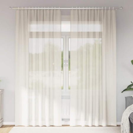 Cortinas de gasa con bolsillos para varillas 2 uds. crema | Foro24.es | Tu tienda online para hogar, jardín y más Foro24.es