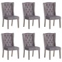 Sillas de comedor 6 unidades terciopelo gris de , Sillas de comedor - Ref: Foro24-3055852, Precio: 1,00 €, Descuento: %