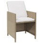 Garden chairs with cushions, 4 units, synthetic beige rattan by vidaXL, Garden chairs - Ref: Foro24-316777, Price: 226,52 €, ...