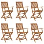 Set comedor de jardín plegable 7 piezas madera maciza de acacia de , Conjuntos de jardín - Ref: Foro24-3060194, Precio: 405,89 €
