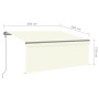 Toldo automático persiana LED sensor de viento crema 3,5x2,5m de , Toldos - Ref: Foro24-3069412, Precio: 534,02 €, Descuento: %