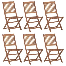 Sillas de jardín plegables 6 uds madera maciza de acacia de , Sillas de jardín - Ref: Foro24-3065522, Precio: 297,35 €