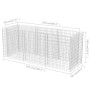 Arriate de gaviones de acero 270x90x100 cm de , Maceteros y jardineras - Ref: Foro24-142554, Precio: 163,87 €, Descuento: %