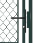 Puerta de jardín de acero verde 100x150 cm
