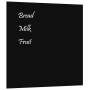 Pizarra magnética de pared vidrio templado negro 60x60 cm