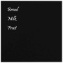 Pizarra magnética de pared vidrio templado negro 60x60 cm