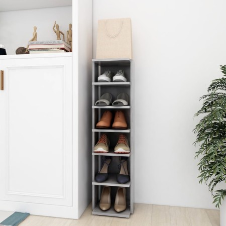 Mueble zapatero de ingeniería gris hormigón 27,5x27x102 cm | Foro24.es | Tu tienda online para hogar, jardín y más Foro24.es