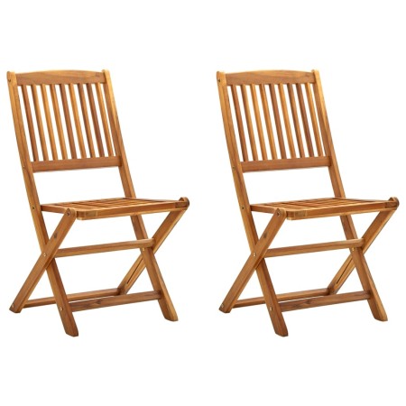 Sillas de jardín plegables 2 unidades madera maciza de acacia de , Sillas de jardín - Ref: Foro24-46339, Precio: 122,38 €, De...