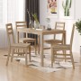 Juego de comedor 5 piezas madera maciza de acacia de , muebles para cocinas y comedores - Ref: Foro24-3106441, Precio: 471,15...