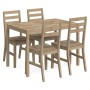 Juego de comedor 5 piezas madera maciza de acacia de , muebles para cocinas y comedores - Ref: Foro24-3106441, Precio: 471,15...
