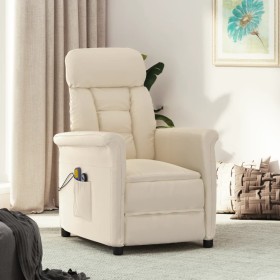 Sillón de masaje eléctrico microfibra beige de , Sillones de masaje eléctricos - Ref: Foro24-3124576, Precio: 238,29 €