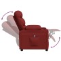 Sillón reclinable eléctrico tela rojo tinto de , Sillones - Ref: Foro24-3143494, Precio: 227,59 €, Descuento: %