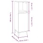 Set de muebles baño 3 pzas madera contrachapada roble ahumado de , Muebles de baño - Ref: Foro24-3185548, Precio: 209,00 €