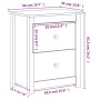 Mesitas de noche 2 uds madera maciza pino blanca 50x35x61,5 cm