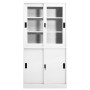 Armario de oficina puerta corredera acero blanco 90x40x180 cm | Foro24.es | Tu tienda online para hogar, jardín y más Foro24.es