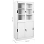 Armario de oficina puerta corredera acero blanco 90x40x180 cm | Foro24.es | Tu tienda online para hogar, jardín y más Foro24.es