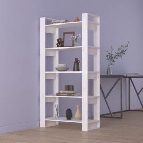 Estantería/divisor espacios madera maciza blanco 80x35x160 cm de , Librerías y estanterías - Ref: Foro24-813910, Precio: 102,...