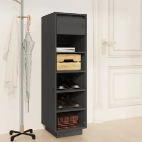 Massives Schuhregal aus grauer Kiefer, 30x34x105 cm. von vidaXL, Schuhregale und Schuhorganisatoren - Ref: Foro24-813557, Pre...
