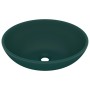Lavabo de lujo ovalado cerámica verde oscuro mate 40x33 cm de , Lavabos - Ref: Foro24-146926, Precio: 85,75 €