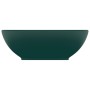 Lavabo de lujo ovalado cerámica verde oscuro mate 40x33 cm de , Lavabos - Ref: Foro24-146926, Precio: 85,75 €