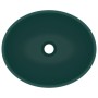 Lavabo de lujo ovalado cerámica verde oscuro mate 40x33 cm de , Lavabos - Ref: Foro24-146926, Precio: 85,75 €