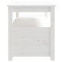 Mesa de centro de madera maciza de pino blanco 102x49x55 cm