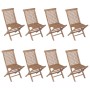 Set comedor de jardín 9 pzas con sillas plegables teca maciza de , Conjuntos de jardín - Ref: Foro24-43042, Precio: 686,14 €