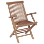 Set comedor de jardín 9 pzas con sillas plegables teca maciza de , Conjuntos de jardín - Ref: Foro24-43042, Precio: 686,14 €