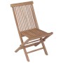 Set comedor de jardín 9 pzas con sillas plegables teca maciza de , Conjuntos de jardín - Ref: Foro24-43042, Precio: 686,14 €